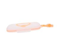 Hoement Boîte de Lingettes D'extérieur pour Bébé Bouton D'ouverture Facile et Opération Main, Étui en Pp Orange pour Chaises Hautes et Véhicules D'garçon et Filles