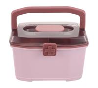 Hoement Boîte de Rangement pour Pilules en PP et Abs avec Compartiments Multiples et Séparateurs Portable Multifonction et Organisation Médicale pour Bureau