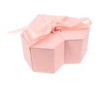 Hoement Boîte Présent de Cœur avec Couvercle Boîte à Bonbons à Remplir de Mariage Coloris Rose Clair pour Mariage Saint-valentin et Anniversaires Coffret Présent Élégant et Pratique