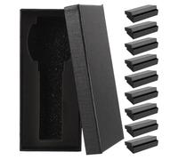 Hoement Boîtes à Montre Boîte de Rangement Élégante et Protectrice en Papier Noir Lot de 10 pour Affaires Fêtes pour Montres