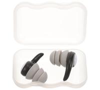 Hoement Bouchons D’Oreille Antibruit en Silicone Noir Taille L Grosse Imperméables et Insonorisants à Triple Couche Bouchons D’Oreilles pour Dormir Concerts et Natation 1 Paire