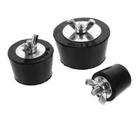 Hoement Bouchons D'hivernage Faciles à Installer et Démonter en Caoutchouc et Acier Inoxydable Lot de 3 pour Piscine Tubulaire Adaptés pour Pompe de Filtre de Piscine