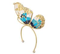 Hoement Boucles D'oreilles Clips Femme Style Elfe Aile de Fée Cristaux, sans Perçage, Design Léger et Élégant pour Usage Quotidien ou Fête