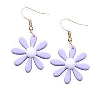 Hoement Boucles D'oreilles Fermeture Design Forme Marguerite en Acrylique Pourpre Confortables à Porter Look Décontracté Féminin