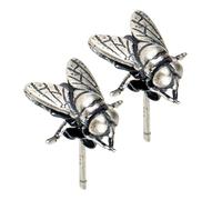 Hoement Boucles D'oreilles Forme Mouche pour Femmes Puces en Argenté S925 Style Punk Délicat, Solide et Résistantes à L'oxydation, pour Cérémonie ou Remise de Diplôme