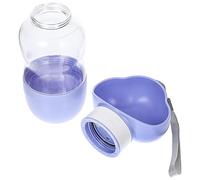 Hoement Bouteille d'eau pour Animaux Portable 350ml, Silicone pour Chiens | Opération Main, Nettoyage Facile, Design Clair, pour Sorties au Parc avec Chats et Croquettes