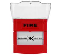 Hoement Bouton-Poussoir d'Alarme Incendie Manuel Rouge Double Lame Interrupteur de Réarmement pour Sécurité Bâtiment Alarme d'urgence pour Entreprise et Habitation Dispositif de