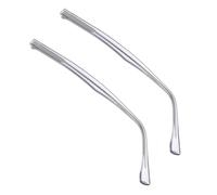 Hoement Branches de Lunettes Universelles de Rechange en Acétate Cristal Gris Fumé Paire de Bras Plats à Double Charnière Kit de Réparation Confortable pour Lunettes de Lecture