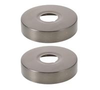 Hoement Bride Acier Inoxydable 2 Pièces, Couvercle de Tuyauterie Ø 6 Pouces Gris Mat 80 Mm X 2,5 Cm, Plaque de Recouvrement pour Robinetterie Salle de Bain, Accessoire de Plomberie Solide