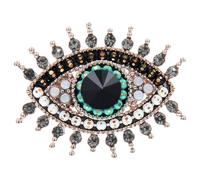 Hoement Broche Évil Eye Rhinestones Épingle à Nourrice pour Femme Accessoire Vintage Décoration Chic pour Vêtements et Chales