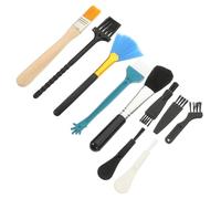 Hoement Brosse De Nettoyage Antistatique pour Clavier D’Ordinateur, Ensemble 10 Pièces, Poils Doux Et Denses, pour Portable Et Électronique, Usage Bureau Et Informatique, Couleur Noire