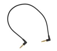 Hoement Câble Audio TRS Double Coudé Degrés Câble Auxiliaire Jack Mâle Mâle pour Voiture et Ordinateur Extension Audio Flexible