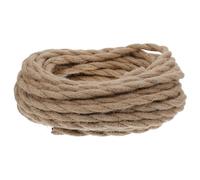 Hoement Câble Électrique Torsadé Vintage 10 Mètres Corde de Chanvre 2x0,75 Mm² Fil D’éclairage Industriel Flexible Suspendre et Lampe Rétro Safe Isolation Renforcée
