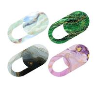 Hoement Cache-Webcam Coulissant pour Ordinateur et Tablette en Abs, Lot de 4 Pièces Motif Aquarelle Unique, Facile à Utiliser pour Protéger Votre Vie Privée