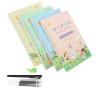 Hoement Cahier D'écriture pour Garçon et Filles en Anglais Rainures sur Papier Cartonné, Activités Ludiques pour Apprendre Lettres et Développer la Calligraphie