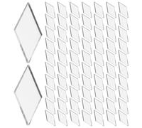Hoement Carreaux Mosaïque Miroirs Mini Géométriques Autocollants Acrylique Argent 300 Pièces pour Scrapbooking et Décoration Murale DIY