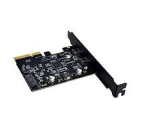 Hoement Carte Pcie Usb3.1 2X Type-débit de Données 10 Gbit/s Carte de Connecteur Arrière Asm3142 Prend en Charge Winxp Win10