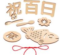 Hoement Cartes Commémoratives En Bois Pour Bébé - Accessoire Photo -né Cent Jours - Taille Compacte - Bois Naturel Léger - Pour Séance Photo Bébé - Présent Famille Amis -