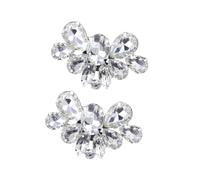 Hoement Clips de Chaussures Accessoires DIY Brillants et Détachables en Pierre Brillante Argentée Décoration Instantanée pour Femmes pour Ballerines et Escarpins Lors D'engagements