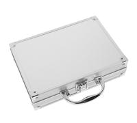 Hoement Coffret à Outils Rigide en Alliage d'Aluminium 252X182X58 MM Mallette de Transport Verrouillable Argentée Boîte Compacte pour Rangement Lampe Torche et Outils Électriques