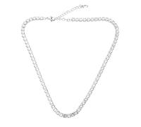 Hoement Collier Pour Femme Chaîne De Cou En Zircon Brillant Scintillant Style Tennis Solide Pour D'amour Ou Amitié Longueur 41 5 Cm