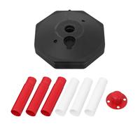 Hoement Colonne Avertissement Trafic Portable avec Base Remplissable Eau Poteau Délinéateur Sécurité pour Formation Conduite et Contrôle Circulation Rouge et Blanc et Visible Nuit