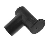 Hoement Connecteur à Double Passage à Angle Droit Noir, Embout de Tube en Plastique, Support Stable pour Portant à Vêtements, Usage pour Séchage en Intérieur