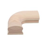 Hoement Coude de Rampe D'escalier en Bois Massif D'hévéa 45x75 Mm Gauche, Pièce de Rechange pour Main Courante, Raccord Coudé pour Escalier Intérieur, Remplacement DIY Sécurisé et Précis