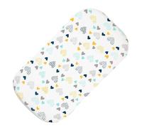 Hoement Couverture de Berceau pour Bébé en Polyester Blanc, Protège-Matelas à Langer Lavable et Détachable, Design Charmant et Sécurisé pour Garçon et Filles