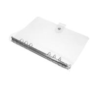 Hoement Couverture de Classeur Pvc Pailletée Transparente, Protège-cahier Six Trous Étanche pour Organisation et Protection des Documents de Bureau