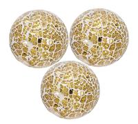 Hoement de Noël en Verre Mosaïque 3 Pièces Décorations de Table et Sapin Ornements Colorés pour Bureau Magasin Hôtel Restaurant Bar Ambiance Festive