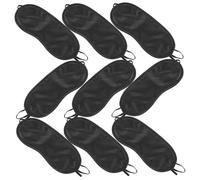 Hoement De Sommeil Contour Des Yeux En Polyester Soie Synthétique 16 Pièces Lot à Usage Unique Noir Confort Pour Voyage Détente Sommeil Réparateur Hommes Et Femmes