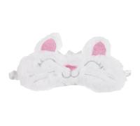 Hoement de Sommeil en Peluche Lapin Blanc Couronne Bandeau Doux et Cache-Yeux Occultant pour Filles et Garçon et Filles Couvre-Œil Confortable pour Sommeil Réparateur et Détente