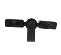 Hoement Deux Supports Support de Téléphone pour Diffusion en Direct | Plastique Noir, Accessoire Petit Miroir, Empêche les Chutes, Usage pour Diffusion en Direct