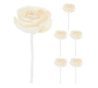 Hoement Diffuseur d'Aromathérapie Fleurs Mèches en Coton, 6 Pièces, Fleurs Artificielles Camélia 7 CM, pour Chambre et Espace de Travail, Lot Accessoires