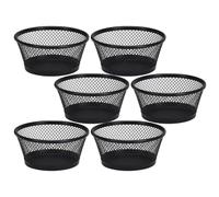 Hoement Distributeur de Trombones en Fer Noir 6 Pièces pour Bureau Grosse Capacité, Sécurisé et Gain de Place, pour Organiser Espace de Travail