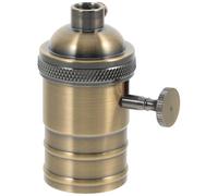 Hoement Douille de Lampe en Aluminium E26/E27 Culot à Vis Vintage Couleur Bronze Vert Support de Lampe Extérieur Compatible Ampoule à 3 Voies Accessoire pour Plafonnier et Luminaire