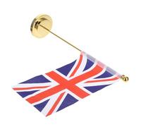 Hoement Drapeau de Table de L'angleterre Design Élégant avec Support Robuste en Fer et Polyester pour Décoration de Bureau à Domicile et Conférences Internationales