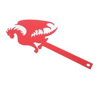 Hoement Drapeau Décoratif Boîte aux Lettres en Fer Forme Dragon Support Drapeau Métal Résistant aux Intempéries Ornement Extérieur Polyvalent Jardin et Cour 1 Pièce