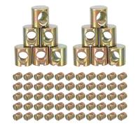 Hoement Écrous Cylindriques à Fente M6 100 Pcs, Quincaillerie de Fixation pour Assemblage de Meubles, Écrous de Baril pour Cadre de Lit et Berceau, Matériel de Réparation pour Meubles