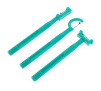 Hoement Ensemble de 3 Appareils Portables pour Exercice Pointe Langue en Plastique Vert, Entraînement Ergonomique pour Muscles Linguales, pour Rééducation Orale à Domicile