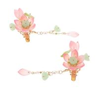 Hoement Épingles à Cheveux Rétro Chinoises pour Garçon et Filles Fleur en Alliage et Délicate Frange Faite Main, Accessoires Élégants pour Fêtes Hanfu et Occasions Traditionnelles