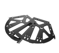Hoement Étagère à Chaussures Rabattable 3 Niveaux Métal Noir, Charnières de Tiroir Robustes pour Meuble d'Entrée, Cadre Rabattable Adapté aux Placards Étroits, Quincaillerie pour