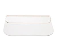 Hoement Étagère Flottante Pliable Design Moderne en PP Blanc Capacité de Charge, Rangement Mural Pratique pour Salle de Bain pour Serviettes et Accessoires