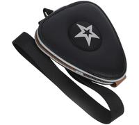 Hoement Étui en Cuir Noir Léger et Multi-Usage pour Médiators de Guitare Lanière Capacité de 24 Médiators, pour Accessoires de Guitare