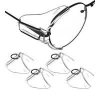 Hoement Feuilles Latérales de Protection pour Lunettes de Sécurité Lot de 2 Paires en Plastique Doux Installation Facile pour Usage en Laboratoire ou Chantier