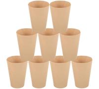 Hoement Gobelets Jetables en Papier Kraft Brun Fermeture Hermétique, 50 Pièces, Coquetiers Alimentaires à Glace, pour Snacks, Frites, Crème Glacée et Restauration Rapide