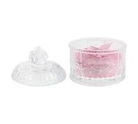 Hoement Houppette à Poudre Rose pour Visage Pot en Verre 3,34 Applicateur pour Poudre ou Compacte, pour Retouches et Voyage
