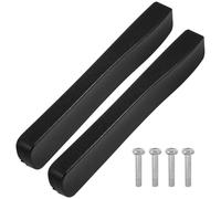 Hoement Housse D'accoudoir Rembourrée en Mousse Pu Étanche pour Fauteuil Roulant 1 Paire Noire Compatible Trous de Fixation 20 ou 23 Cm Coussinets Confort pour Accoudoirs de Fauteuil