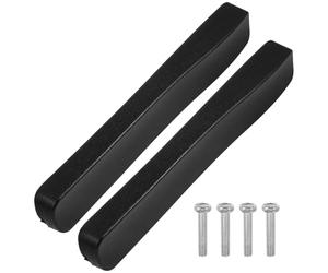 Hoement Housse D'accoudoir Rembourrée en Mousse Pu Étanche pour Fauteuil Roulant 1 Paire Noire Compatible Trous de Fixation 20 ou 23 Cm Coussinets Confort pour Accoudoirs de Fauteuil